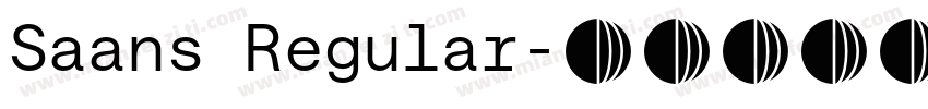 Saans Regular字体转换